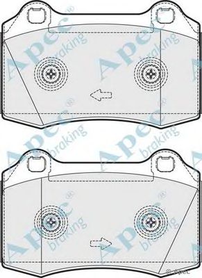 APEC BRAKING pad1661 -  Комплект тормозных колодок, дисковый тормоз